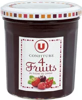 Mängden socker i Confiture extra 4 fruits