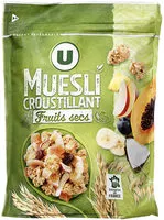 Mängden socker i Muesli croustillant aux fruits secs