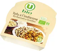 Mängden socker i Tofu à l'indienne riz Basmati et lentilles