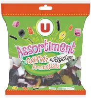 Mängden socker i Assortiment gélifiés au réglisses