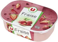 Mängden socker i Glace fraise avec morceaux de fraises