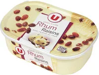 Mängden socker i Crème glacée rhum raisins