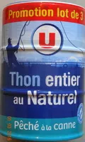 Mängden socker i Thon entier, au naturel, pêché à la canne Promo lot de 3