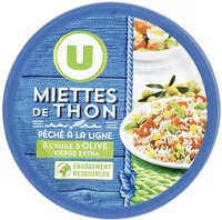 Mängden socker i Miettes de thon huile olive peche ligne