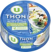 Mängden socker i Thon entier à l'huile d'olive pêche ligne