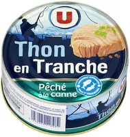 Mängden socker i Thon en tranche au naturel pêché à la ligne