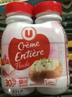 Mängden socker i Crème Entière Fluide (30% MG)