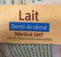 Mängden socker i Lait UHT 1/2 écrémé