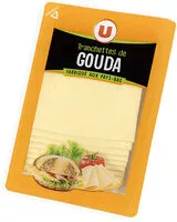 Mängden socker i Fromage de Hollande à pâte pressée en tranche Gouda au lait pasteurisé 30%mg