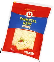 Mängden socker i Fromage pasteurisé Emmental français râpé 29%MG