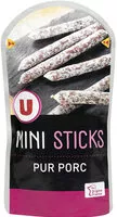 Mängden socker i Saucisson sec pur porc mini-stick
