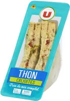 Mängden socker i Sandwich de pain de mie aux céréales thon et crudités