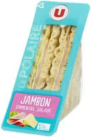 Mängden socker i Sandwich au pain spécial garni de jambon cuit choix d'emmental et de salade