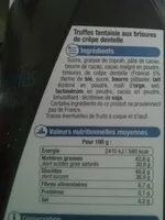Mängden socker i Truffes fantaisie aux brisures de crêpe dentelle