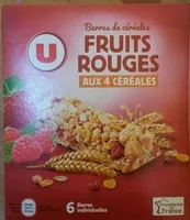 Mängden socker i Barres de céréales Fruits Rouges aux 4 céréales