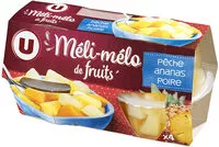 Mängden socker i Coupelles Méli mélo de fruits à la pêche, poire et ananas