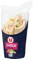 Mängden socker i Wrap jambon cuit crudités tzatziki