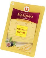 Mängden socker i Fromage de Hollande à pâte pressée en tranches Maasdam moelleux au lait pasteurisé 30% de MG