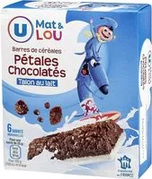 Mängden socker i Barres céréales pétales chocolatées talon lait