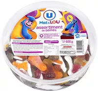 Mängden socker i Assortiment confiseries gélifiées aromatisé.