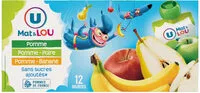 Mängden socker i Gourdes pomme-pomme poire pomme-banane sans sucre ajouté