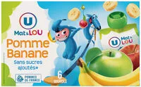 Mängden socker i Gourdes pomme-banane sans sucre ajouté