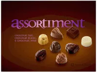 Mängden socker i Assortiment de chocolats au lait blanc noir