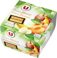 Mängden socker i Coupelle dessert de fruits pomme,abricot et pomme,banane