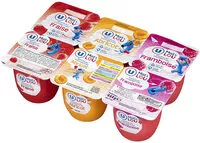 Mängden socker i Mousse de fromage frais sucré aux fruits et au lait pasteurisé 7 % dematière grasse