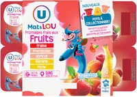 Mängden socker i Fromage frais au lait pasteurisé sucré aux fruits 2% de MG