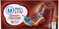 Mängden socker i Dessert lacté gélifié au chocolat