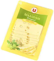 Mängden socker i Fromage de Hollande à pâte pressée en tranches Maasdam Original au lait pasteurisé 27%MG