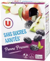 Mängden socker i Gourdes pomme pruneau sans sucre ajouté