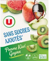 Mängden socker i Gourdes pomme kiwi goyave sans sucre ajouté