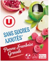 Mängden socker i Gourdes pomme framboise grenade sans sucre ajouté