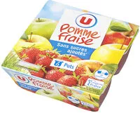 Mängden socker i Spécialité fruits sans sucres ajoutés pomme fraise