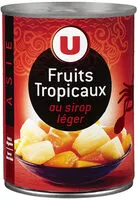 Mängden socker i Mélange de fruits tropicaux au sirop léger
