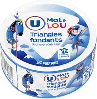 Mängden socker i Fromage pasteurisé triangles fondants fromagers 5%mg