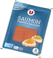 Mängden socker i Saumon fumé Atlantique Toasts et salades