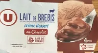 Mängden socker i Crème dessert au chocolat au lait de brebis