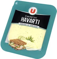 Mängden socker i Tranchette havarti au lait pasteurisé 38% de MG