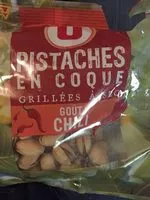 Mängden socker i Pistaches en coque grillées à sec goût Chili