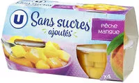 Mängden socker i Coupelles pêche et mangue sans sucre ajoutés