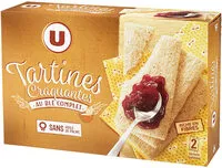 Mängden socker i Tartines craquantes au blé complet