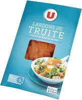 Mängden socker i Lardons de truite fumée au bois de hêtre