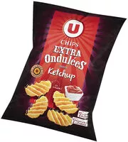 Mängden socker i Chips extra ondulées saveur ketchup