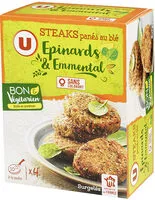 Mängden socker i Steaks panés au blé,épinards et emmental