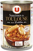 Mängden socker i Saucisses de Toulouse aux lentilles