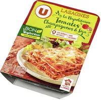 Mängden socker i Lasagnes végétariennes aux tomates, champignons et protéines de soja