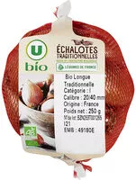 Mängden socker i Echalote traditionnelle longue, calibre 20/40 catégorie 2